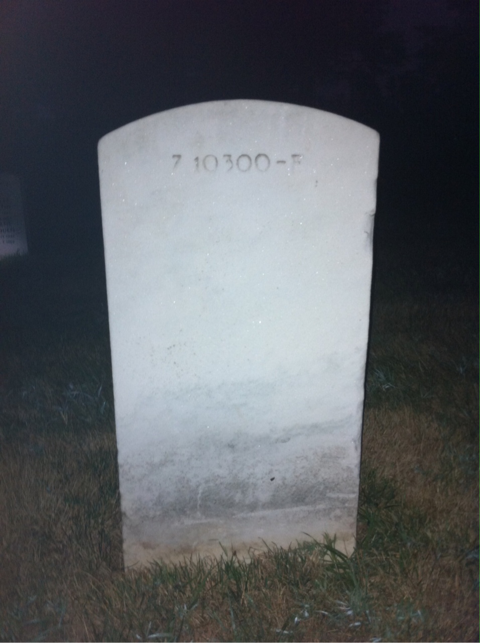 Back of headstone — Chris Anderson