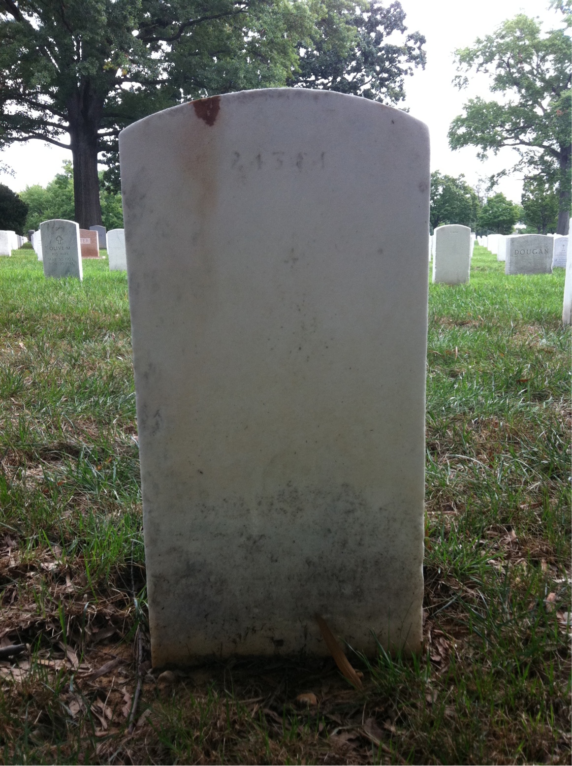Back of headstone — William Mckeever