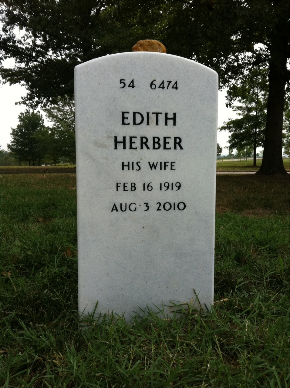 Back of headstone — Allard Russell