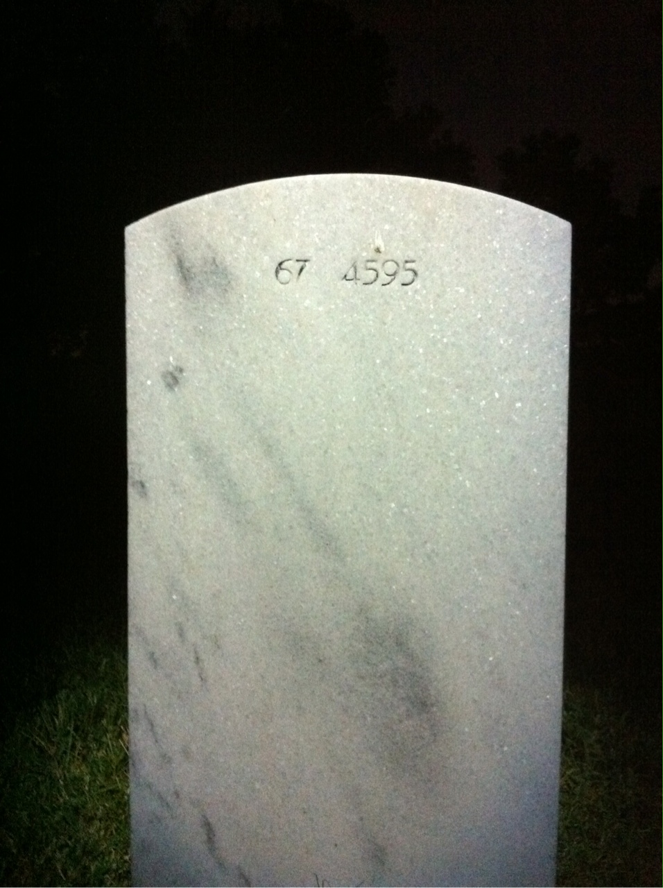 Back of headstone — Colonel P Robinson