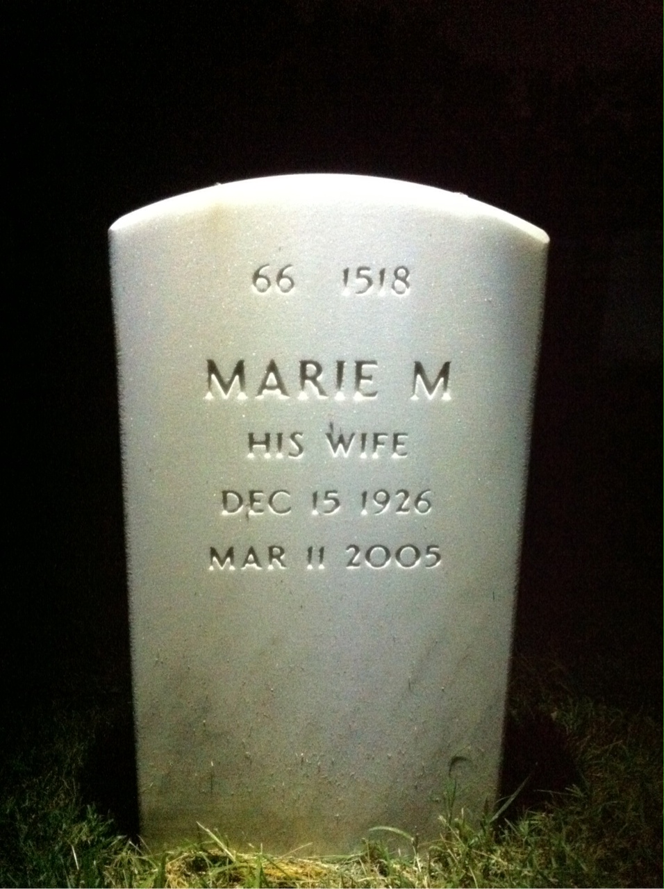 Back of headstone — Albert Schiavone