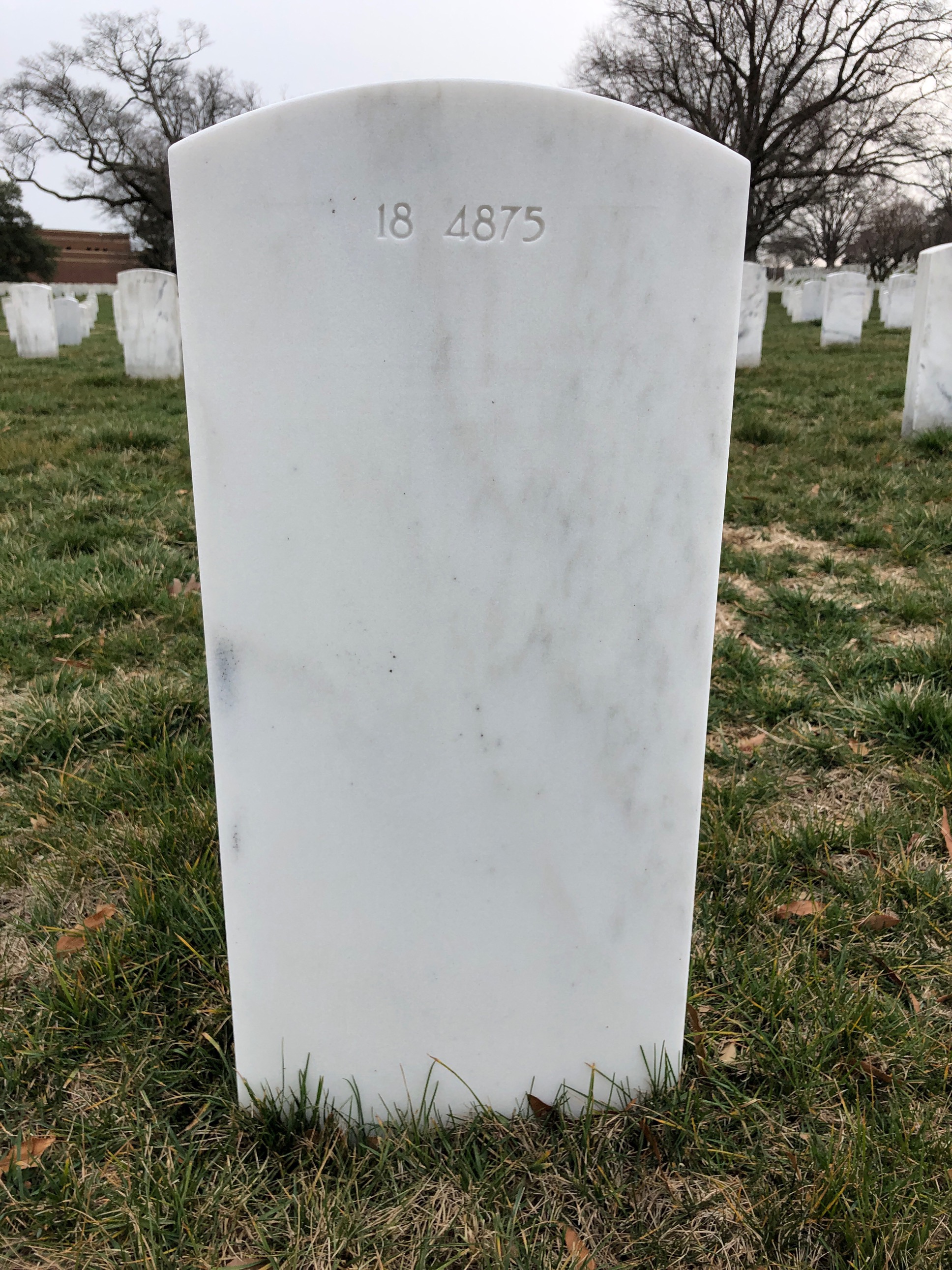 Back of headstone — Rutherford Corbin