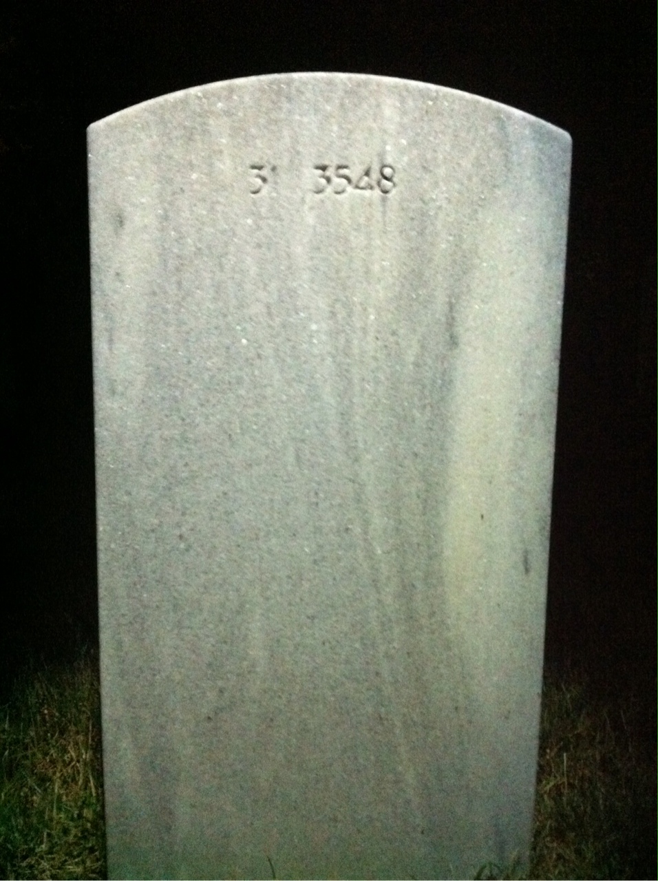Back of headstone — Bessie Mitchell