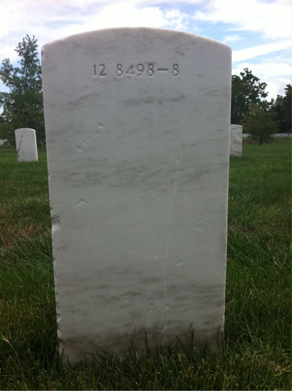 Back of headstone — Albert Mendonsa
