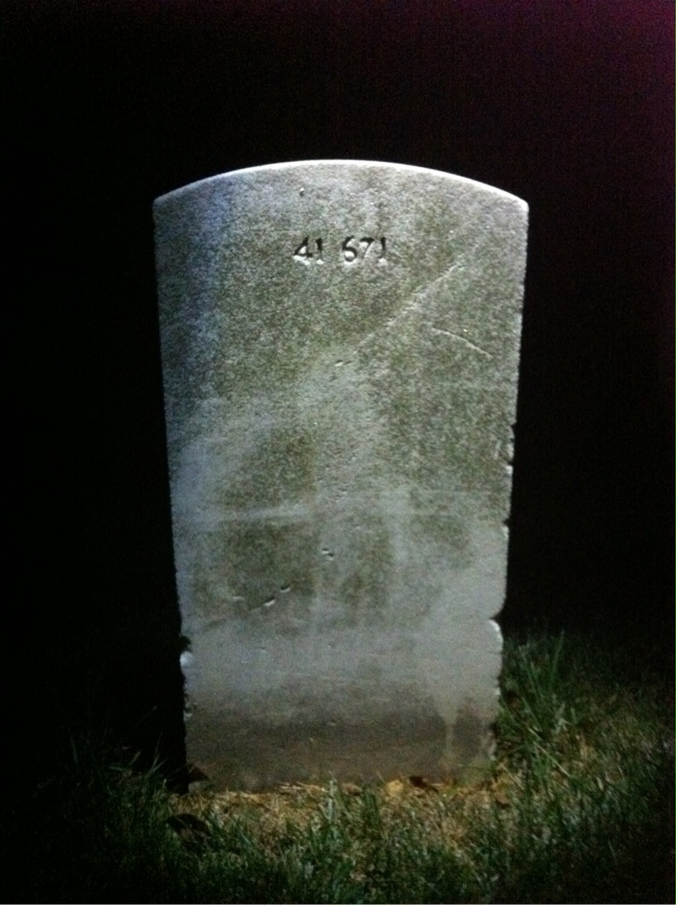 Back of headstone — Randolph Milton