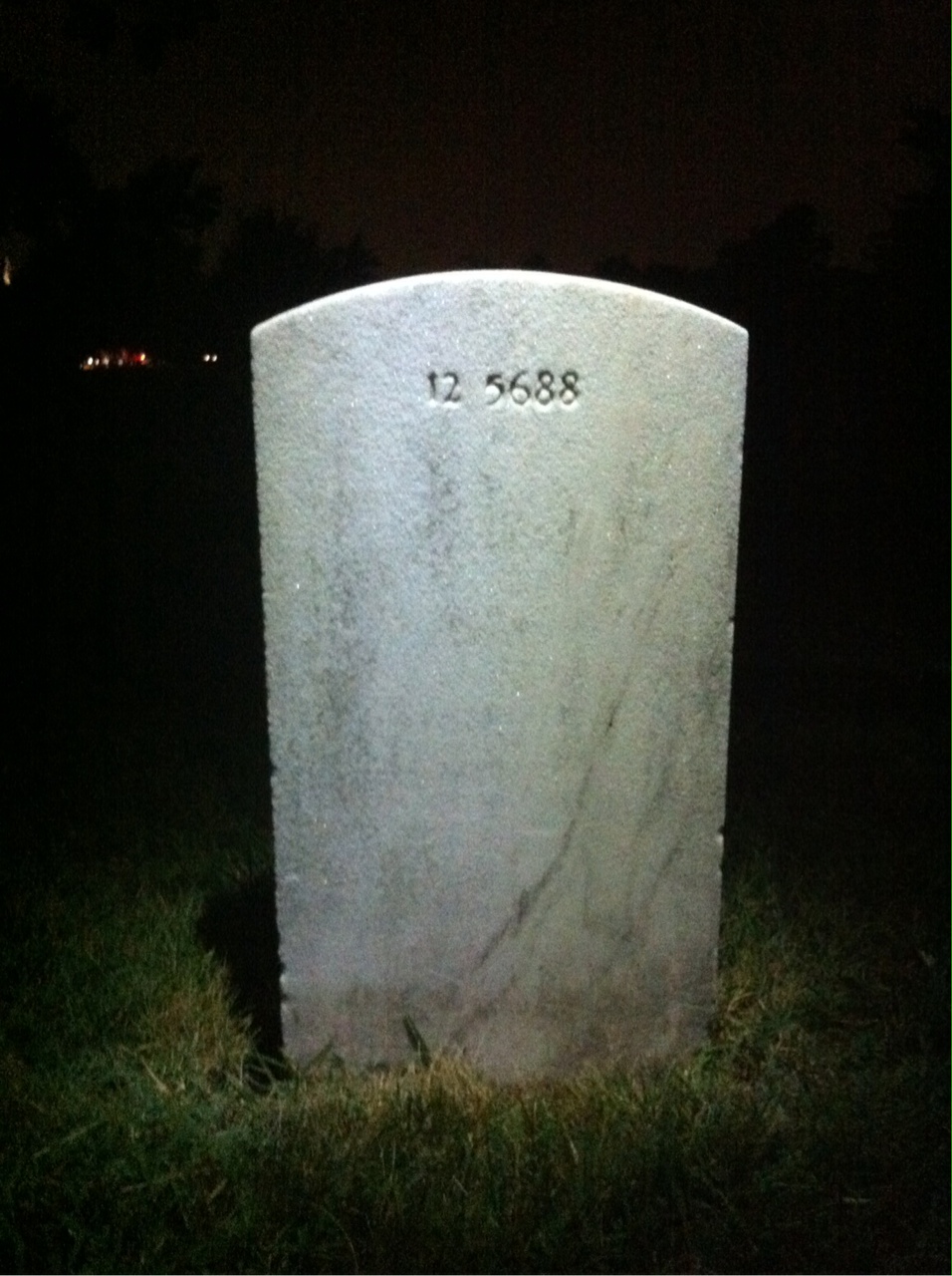 Back of headstone — Robert S Johnson