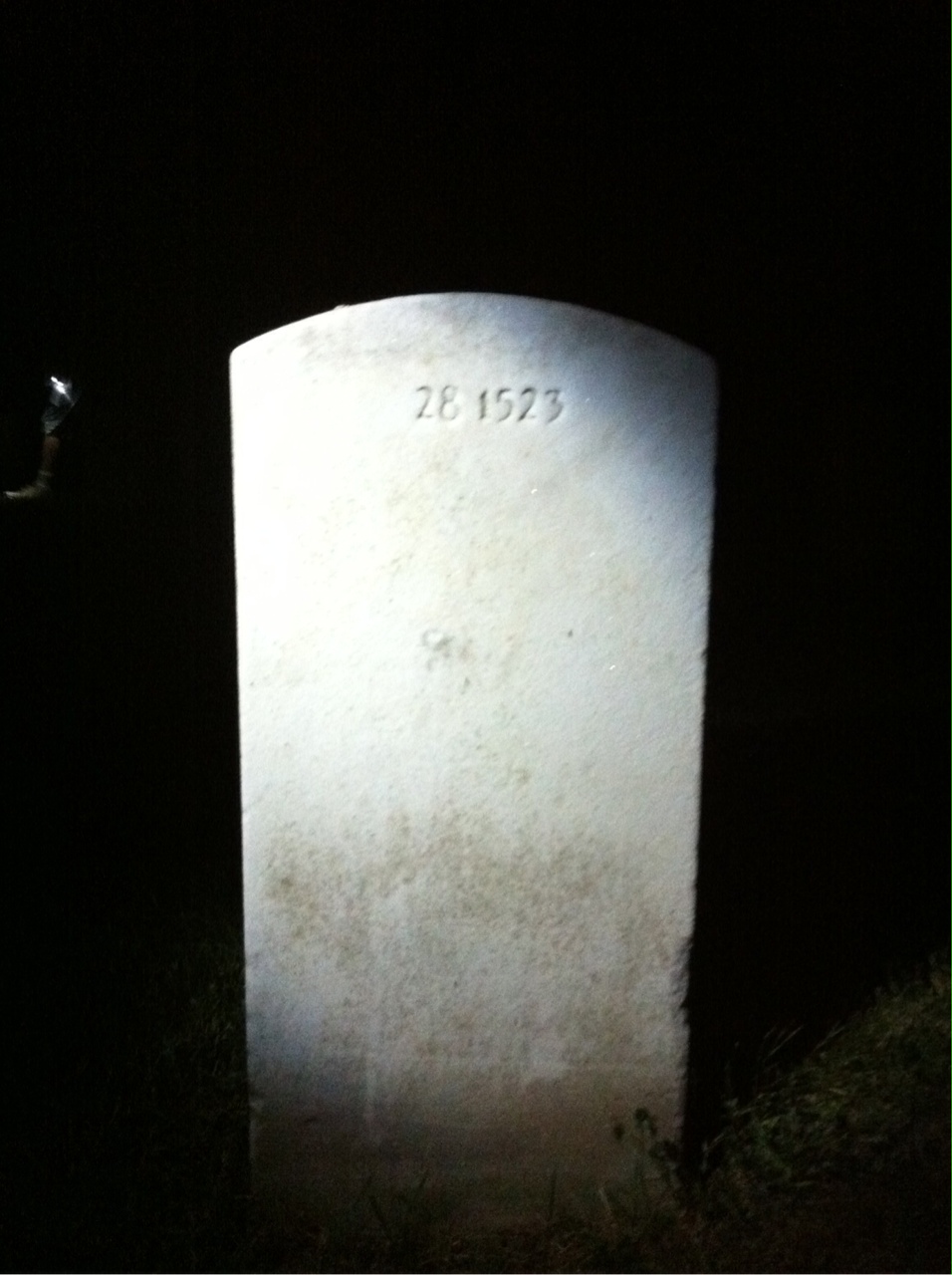 Back of headstone — John Moore