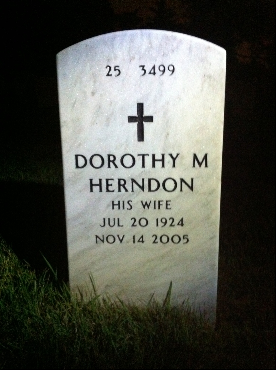 Back of headstone — Howard Hallenbeck