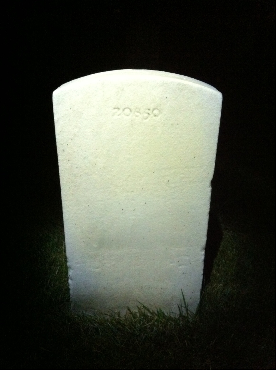 Back of headstone — William Morrow