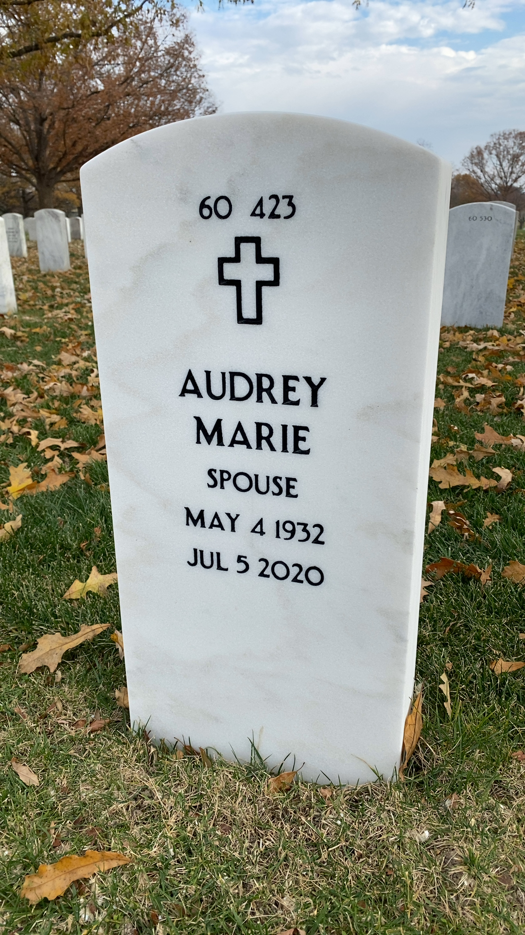 Back of headstone — James Stone