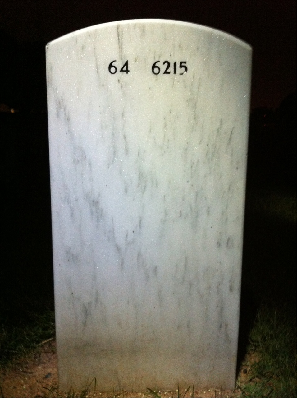 Back of headstone — Anthony Ross