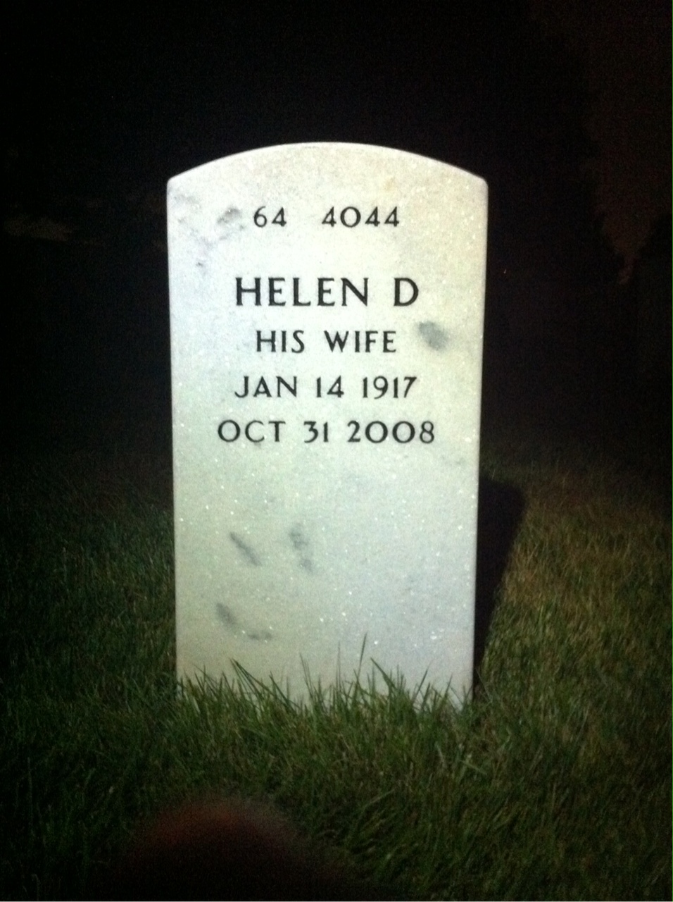 Back of headstone — Amel Taul