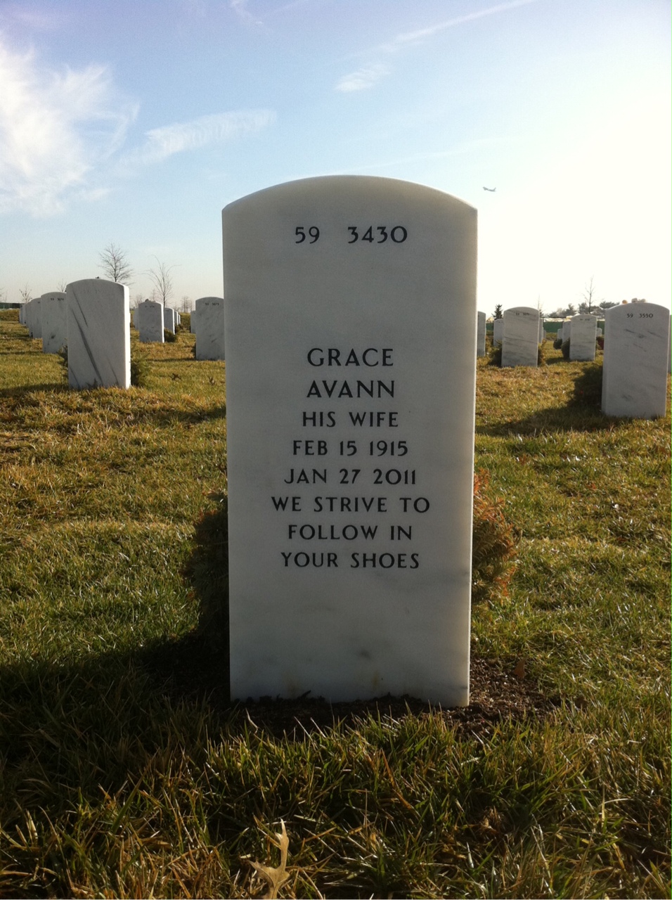 Back of headstone — Thomas Casey