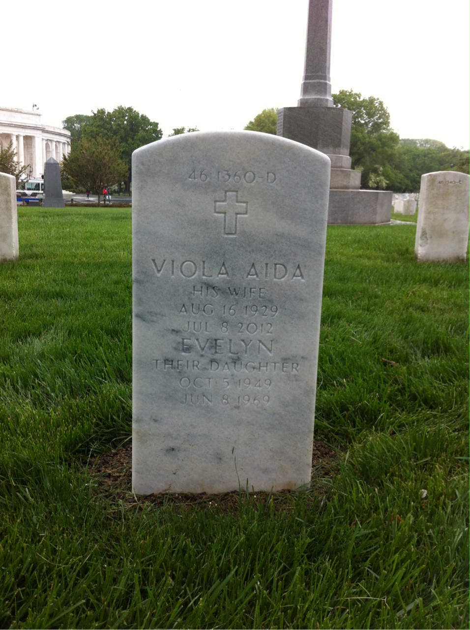 Back of headstone — Harold Acrivos