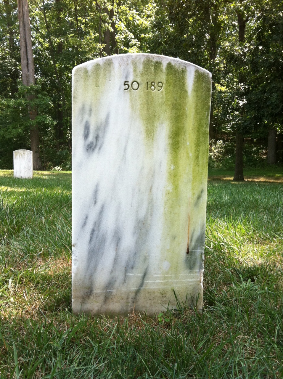 Back of headstone — James Cox