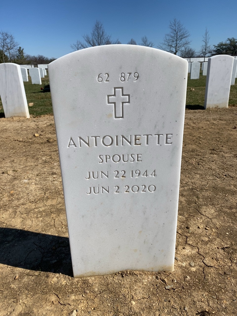 Back of headstone — Louis Moyzan