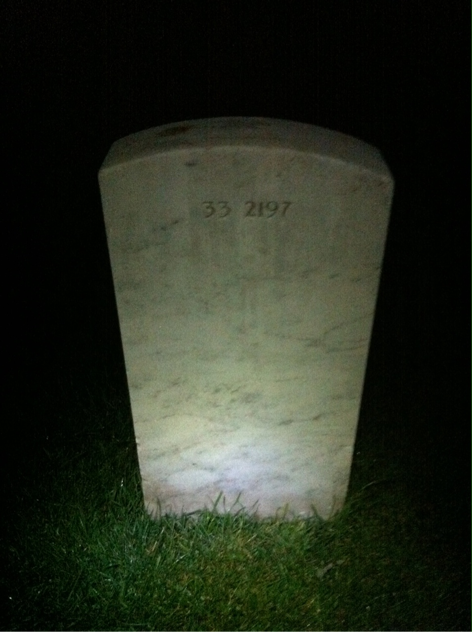 Back of headstone — Thelma Alexander