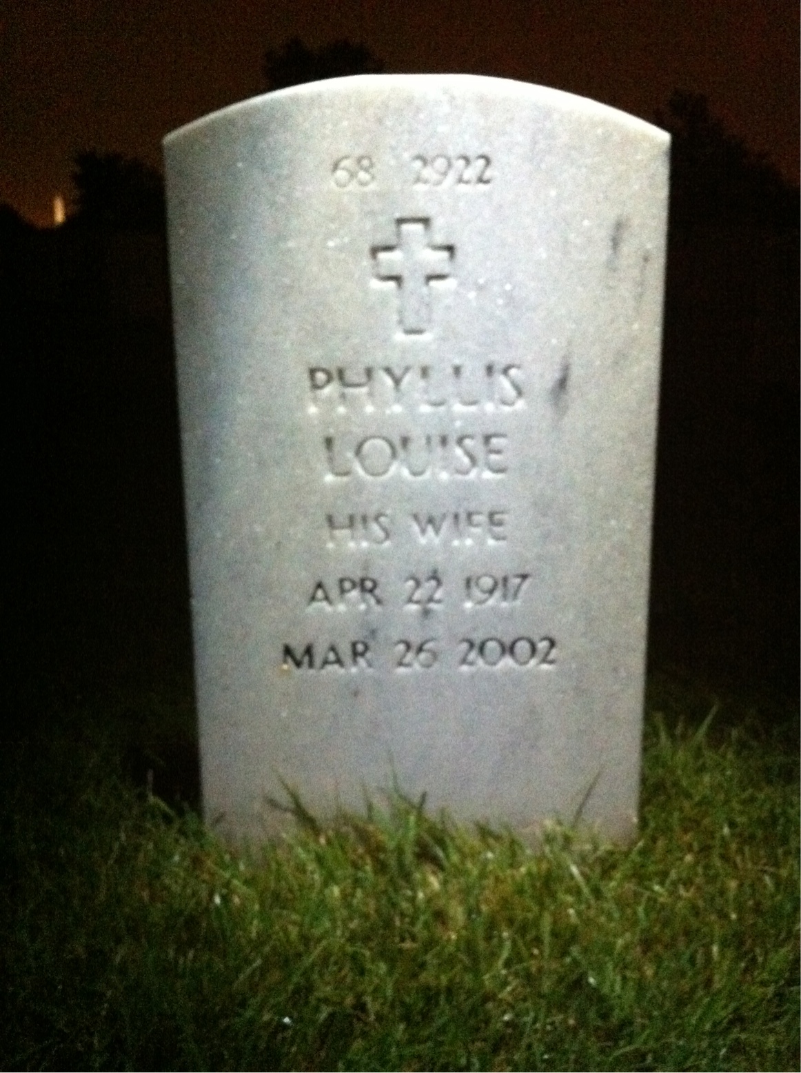 Back of headstone — Milton Cummins
