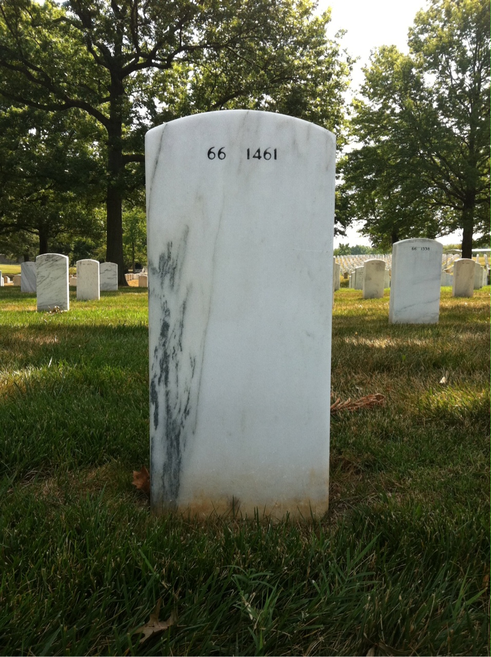 Back of headstone — David Weakley