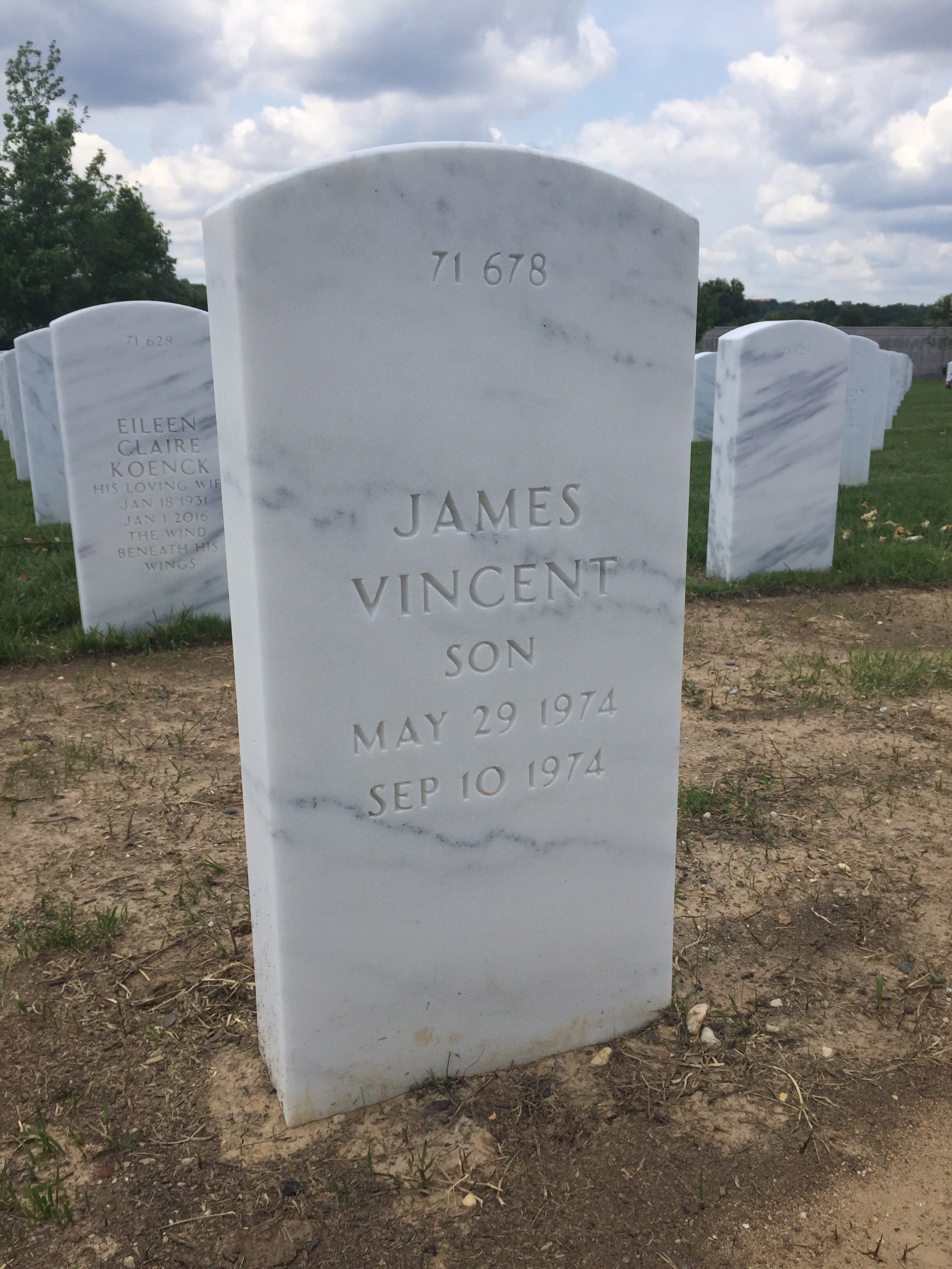 Back of headstone — James Abel
