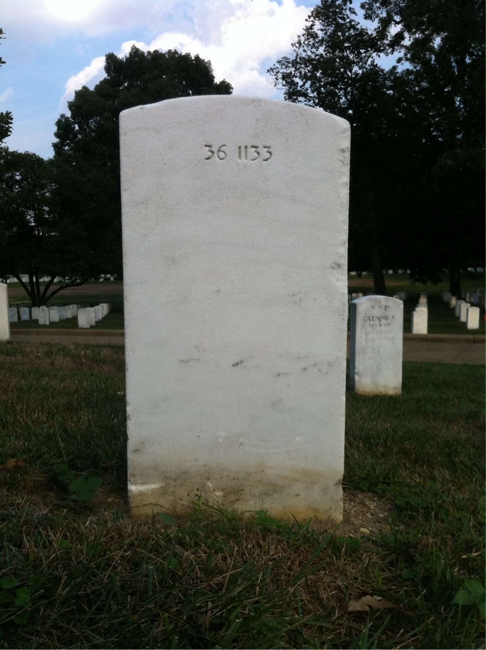 Back of headstone — Elsie Aram