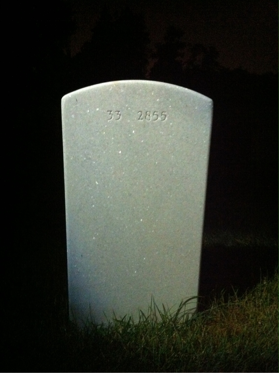 Back of headstone — Steven Svec