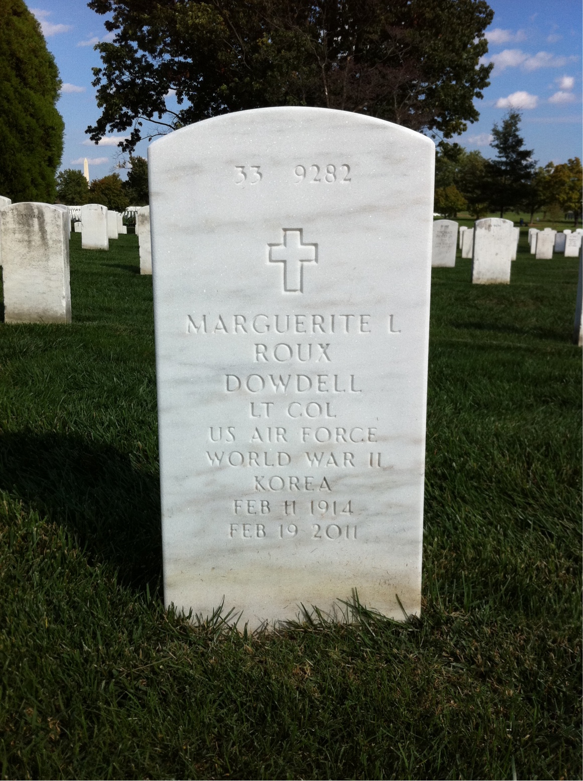 Back of headstone — James Dowdell