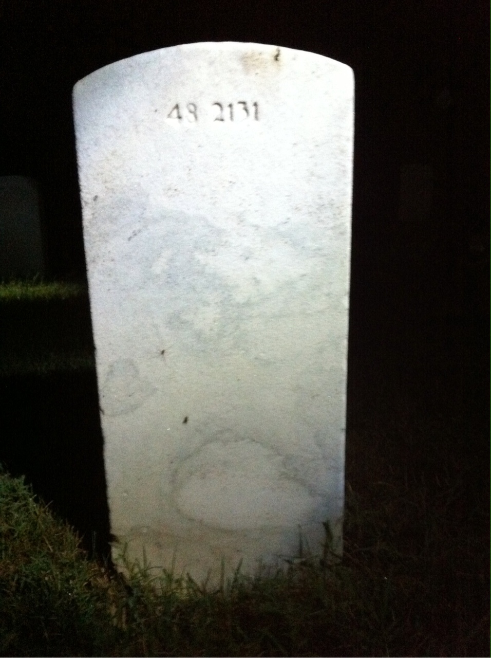 Back of headstone — Otto Backer