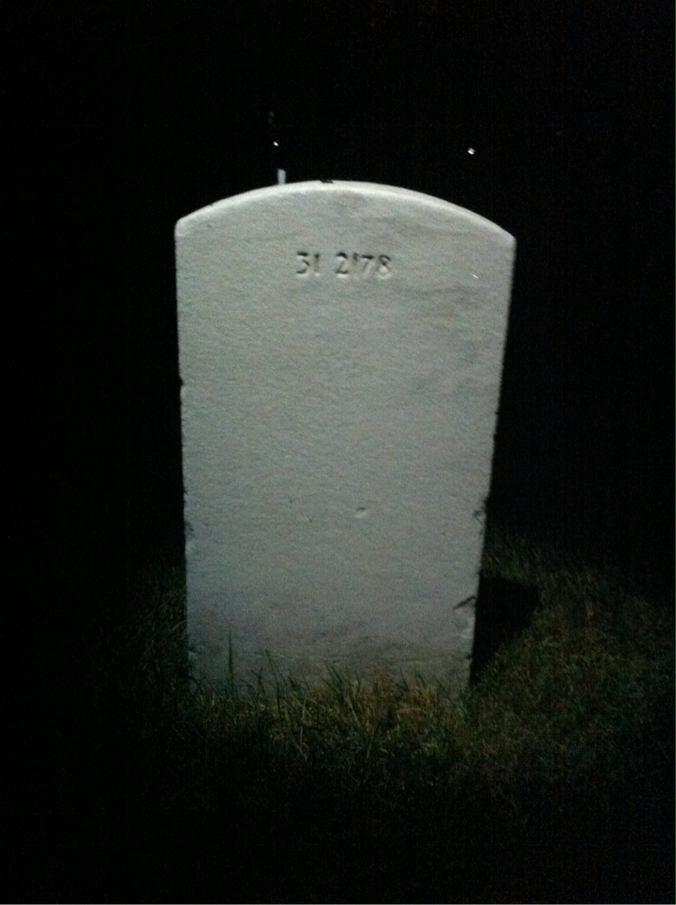 Back of headstone — William Anderson