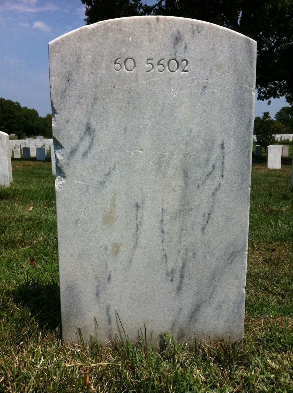 Back of headstone — William Thomas Neff