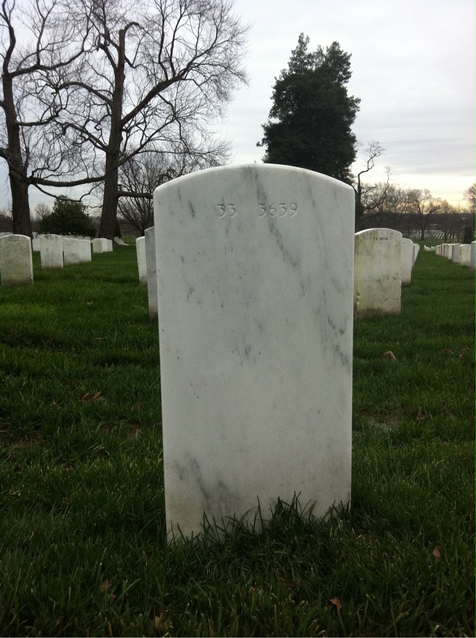 Back of headstone — Floyd Arnwine