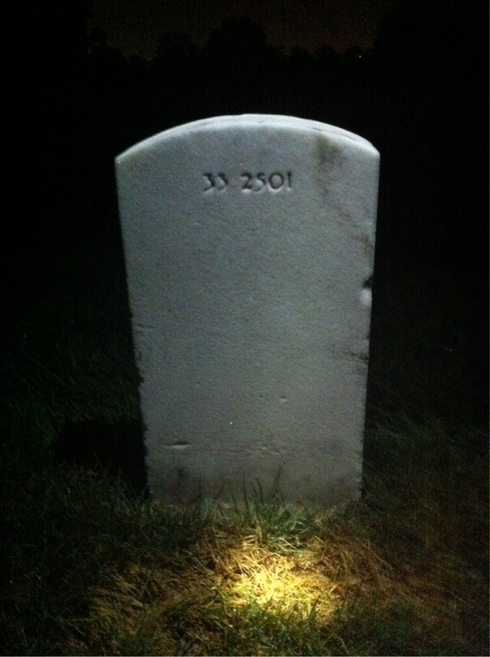 Back of headstone — William R Dunn