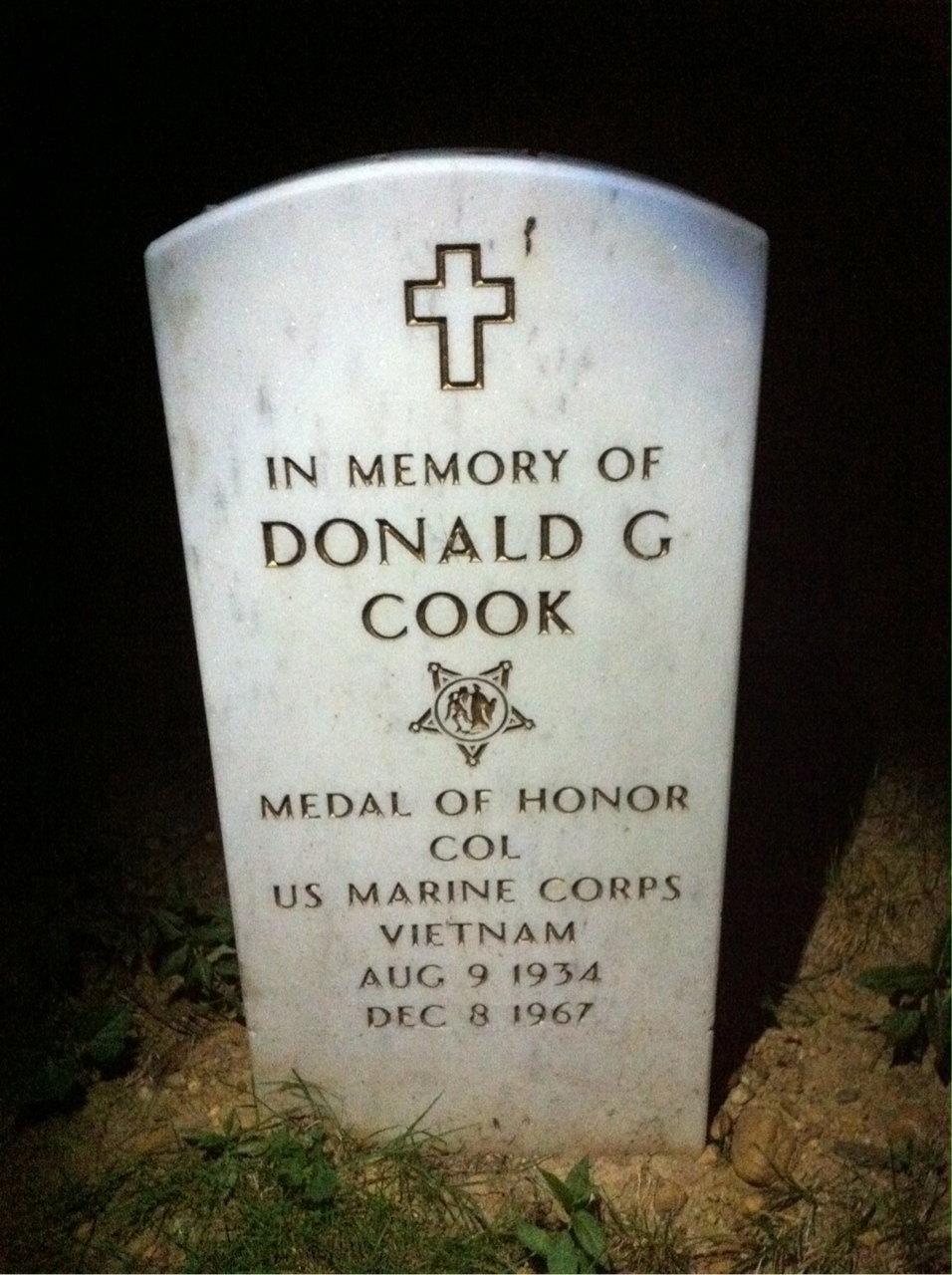 Headstone of Donald Cook