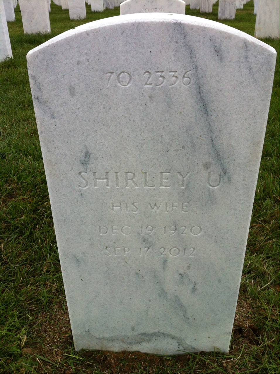 Back of headstone — Morton Mock