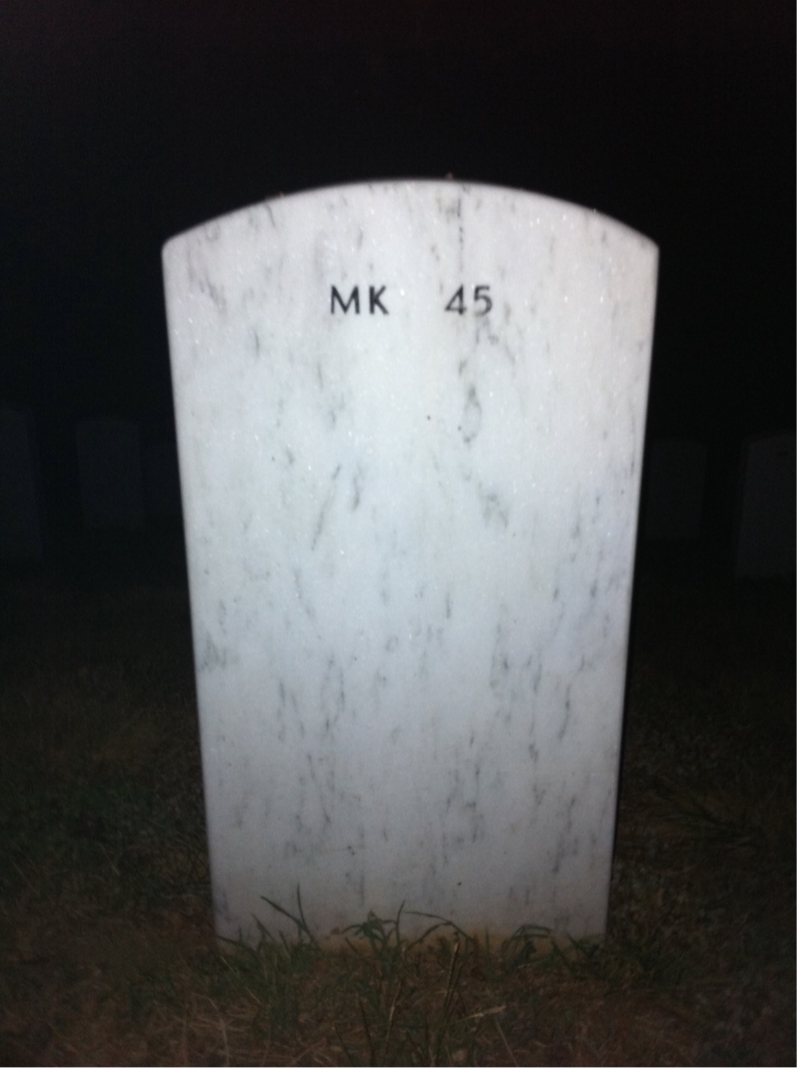 Back of headstone — Roger Hamilton