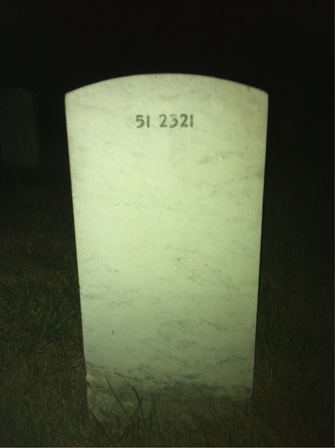 Back of headstone — Charles Ralph Ham