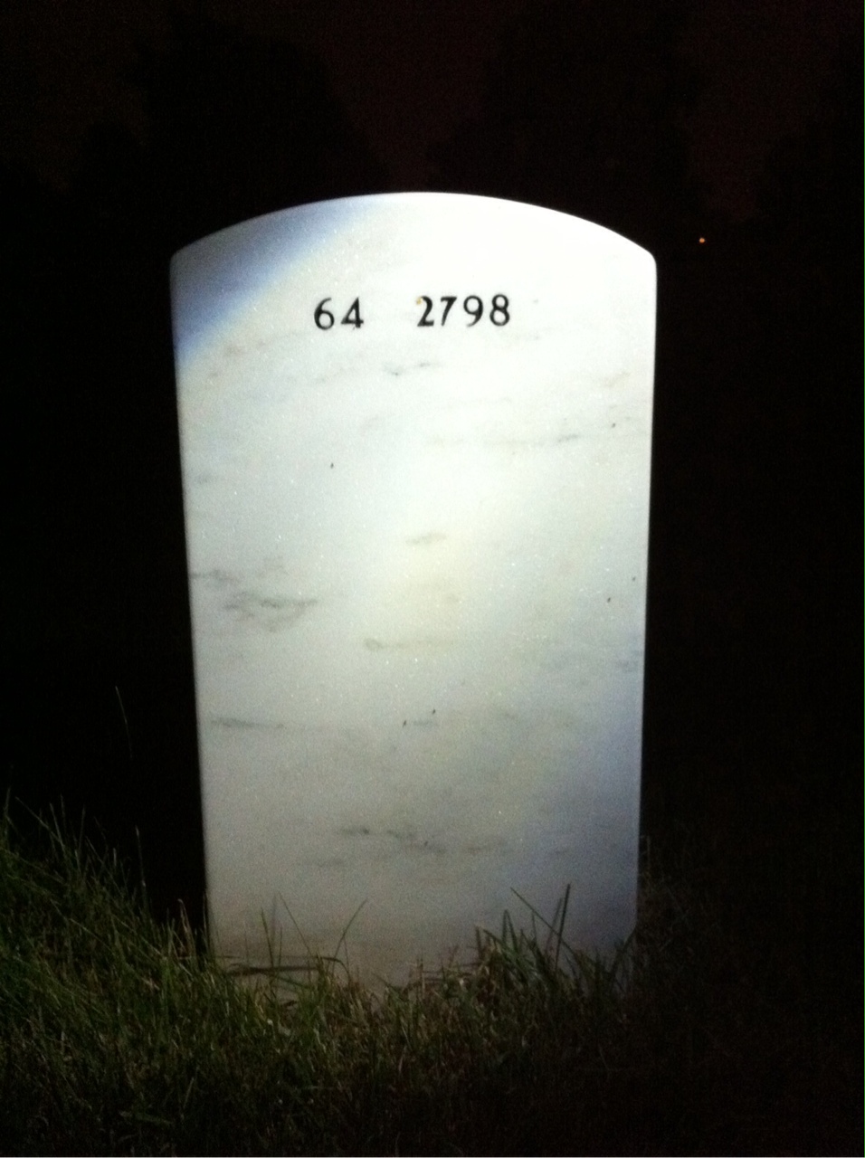 Back of headstone — Harold Owen