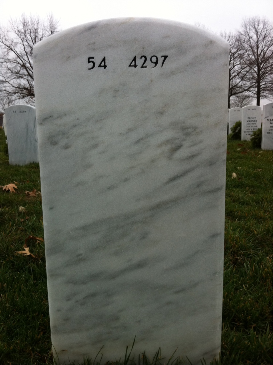 Back of headstone — Charles Martin