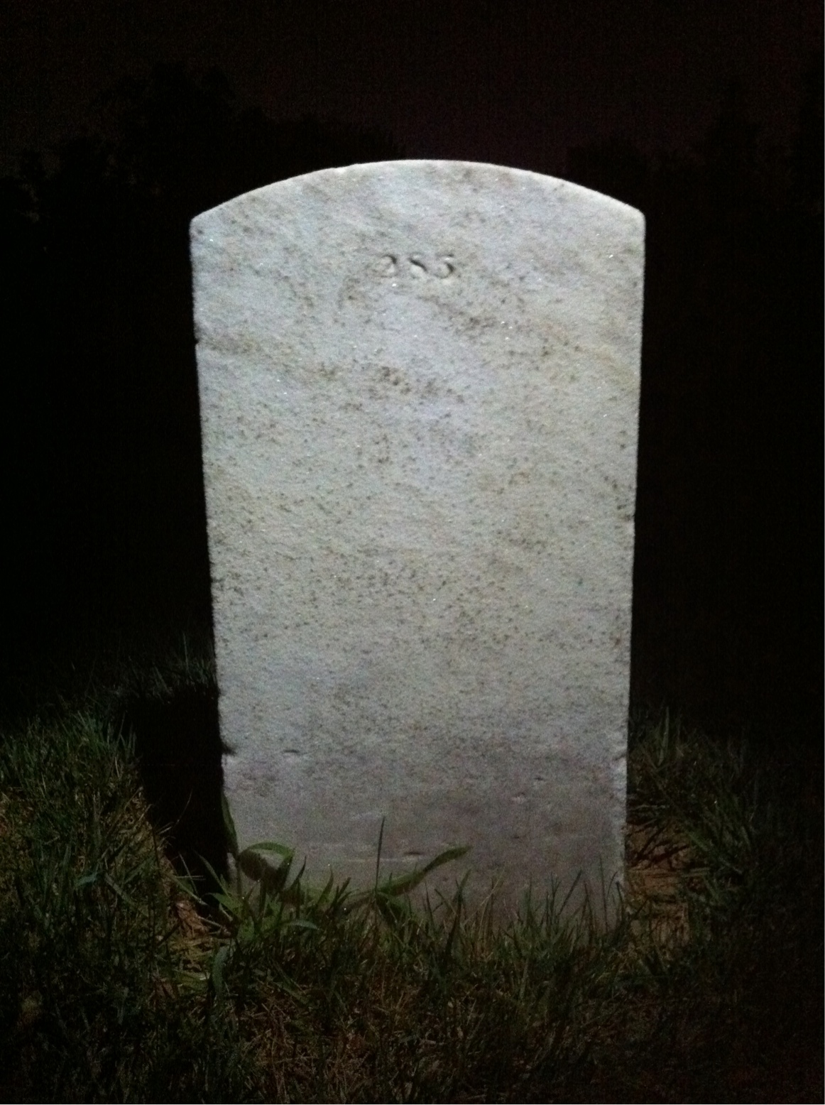 Back of headstone — Infant Anderson