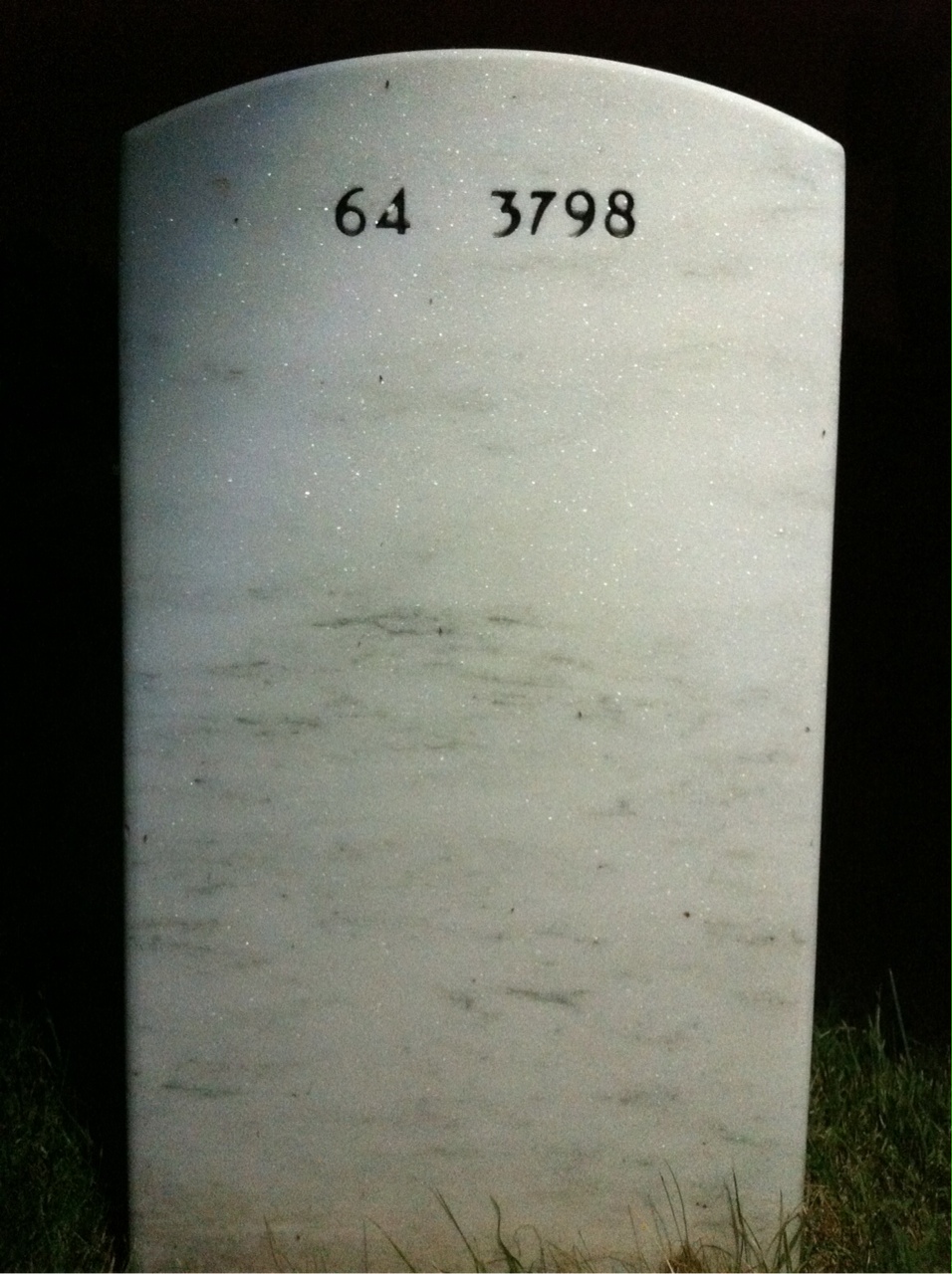 Back of headstone — John Dick