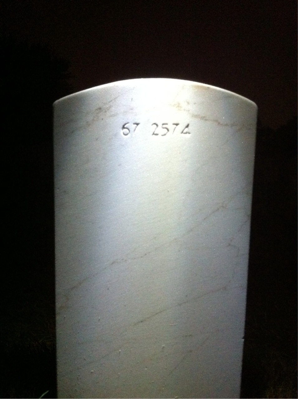 Back of headstone — Thearl Baker