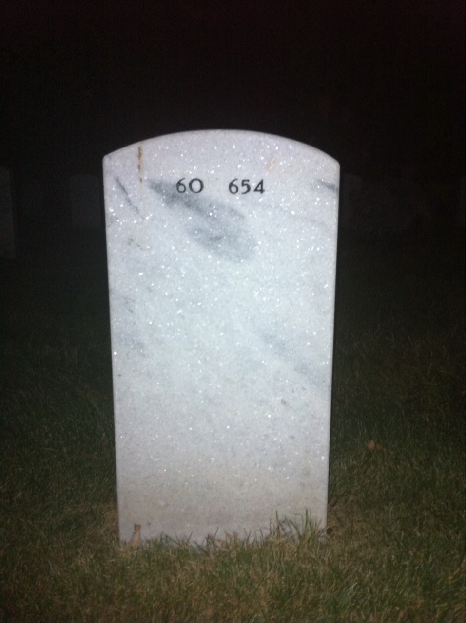 Back of headstone — Douglas Crabbe