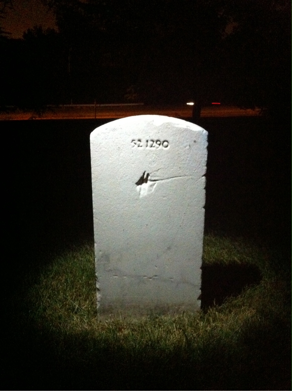 Back of headstone — Gorden Allen