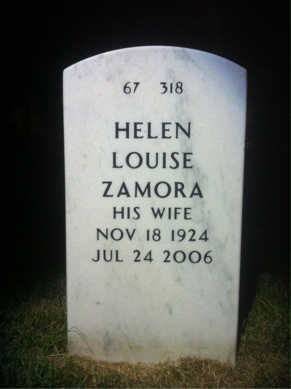 Back of headstone — Finn Bronner