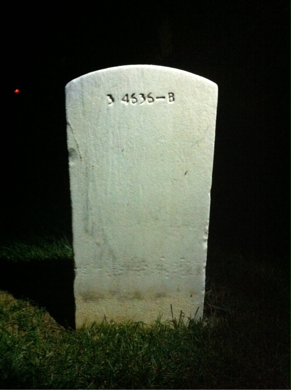 Back of headstone — Warren Miller