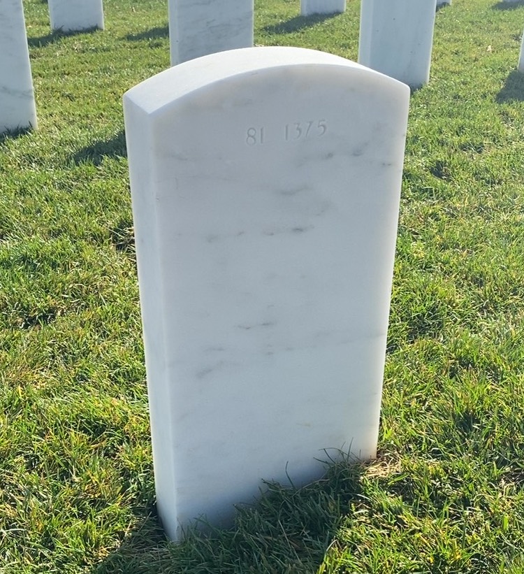 Back of headstone — Ronald Altman