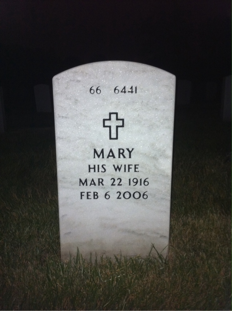 Back of headstone — Jay Dasche