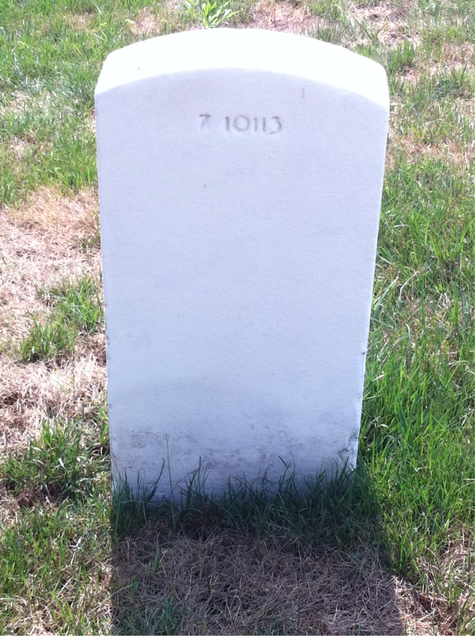 Back of headstone — Frank Arnold