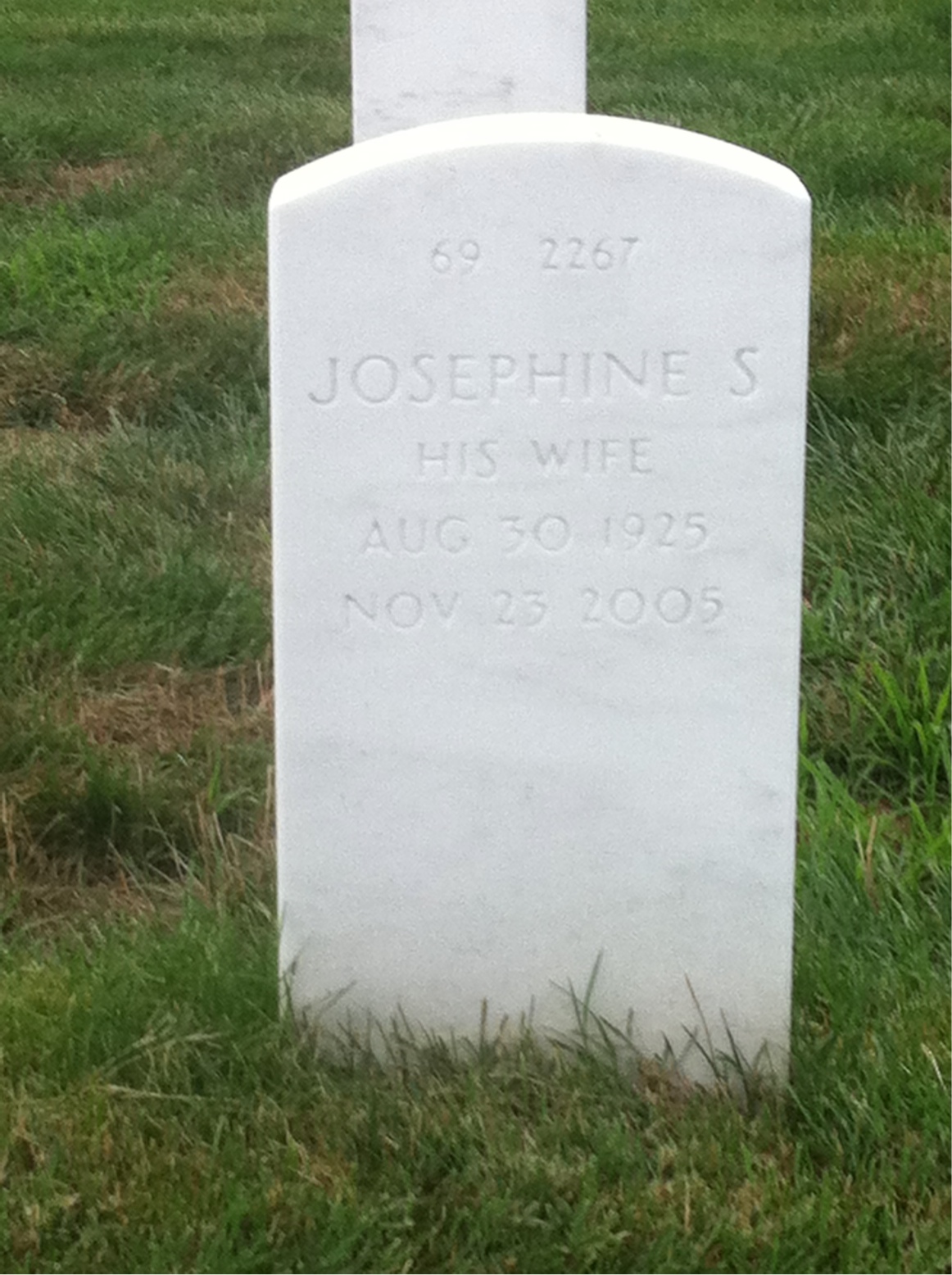Back of headstone — Bernard Sievers