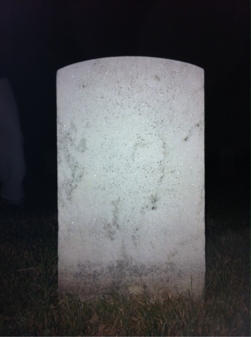 Back of headstone — George Arthur